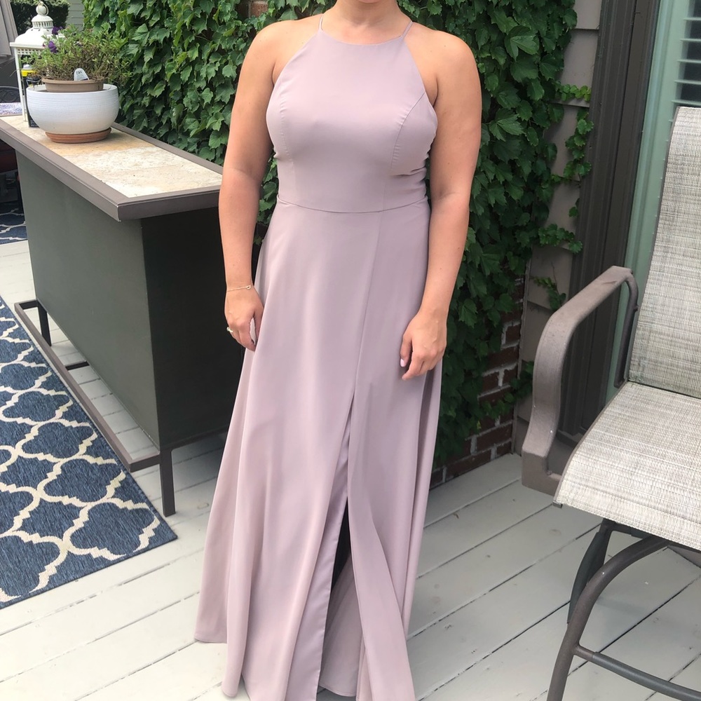 Jenny Yoo A-Line Halter Floor Length Dress “Kayla”